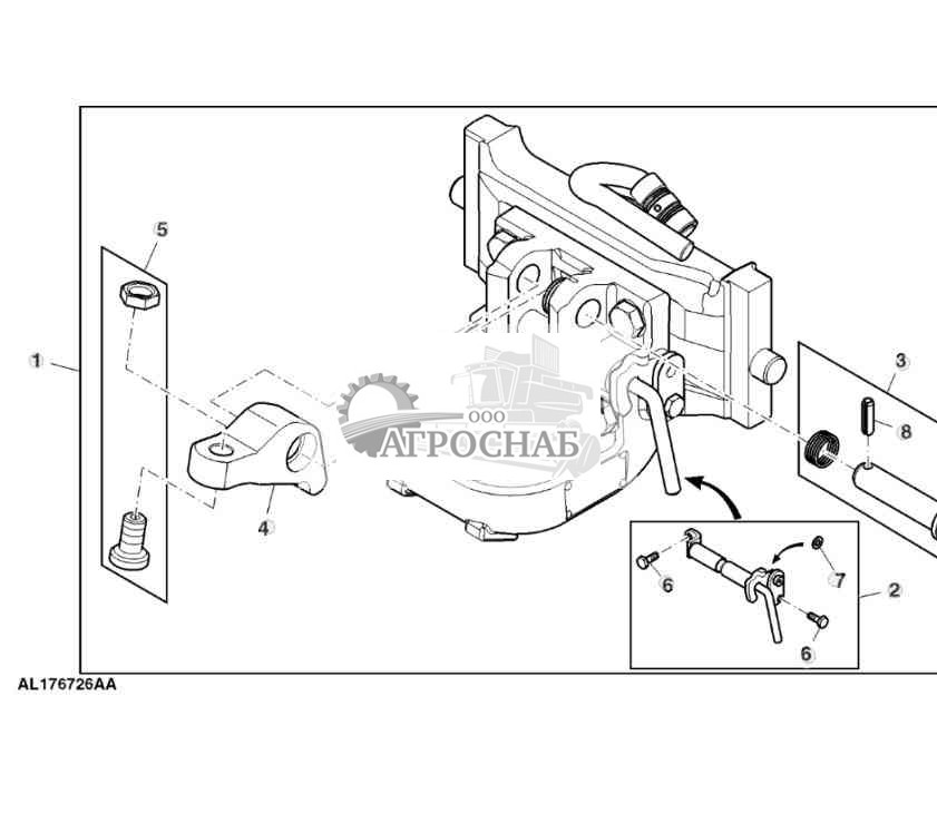 Навесное оборудование, шариковая сцепка фургона, регулируемая по высоте 